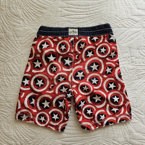 Gap Kids Marvel Captain America Swim Trunks/Board Shorts - Picture 3 of 6
